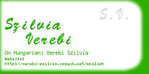 szilvia verebi business card